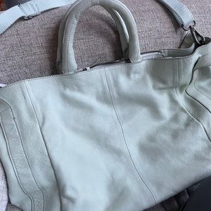 Free people leather bag new w tag $158 light teal green